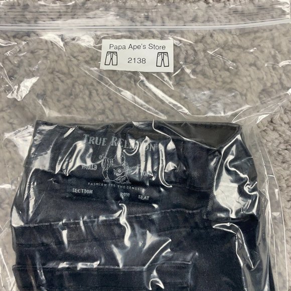 True Religion Halle Jeans Womens Sz 26 (Actual 24x23) Black Skinny Stretch Denim - Picture 14 of 14